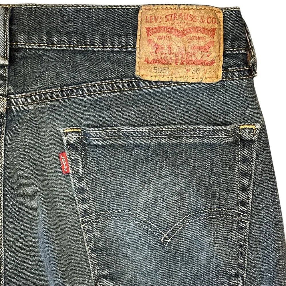 Levi Strauss 505 Mens‎ Denim Blue Jeans size 36x34